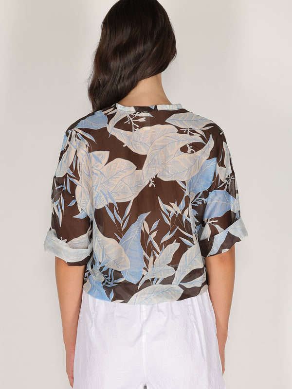 Camicia voile nodo vita minimal