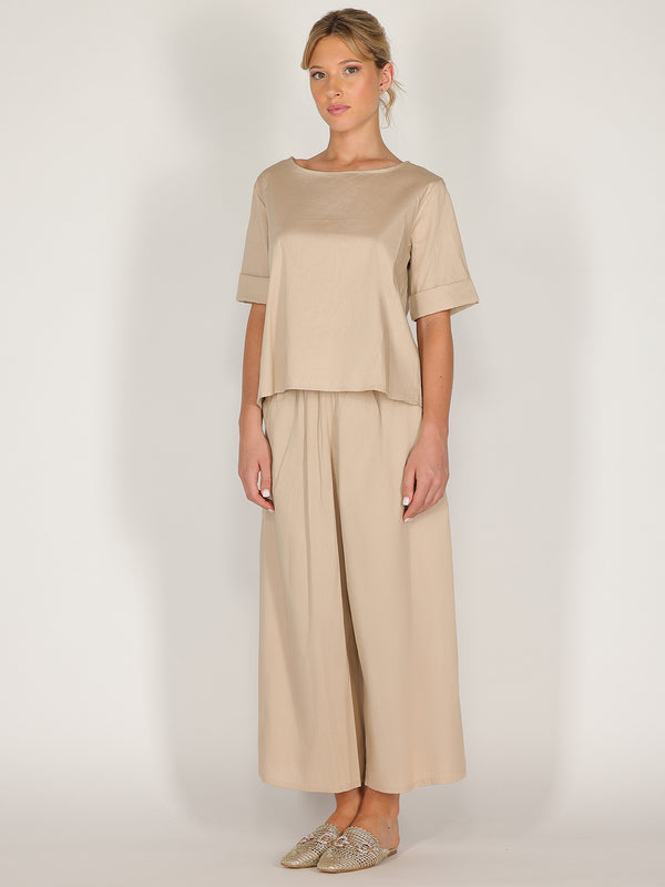 Pantalone palazzo in cotone