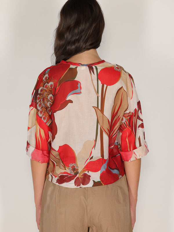 Camicia voile nodo vita