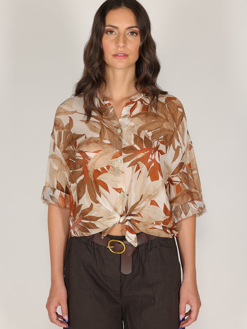 Camicia voile in fantasia