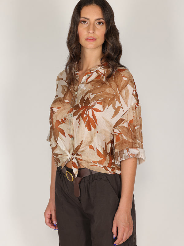 Camicia voile in fantasia
