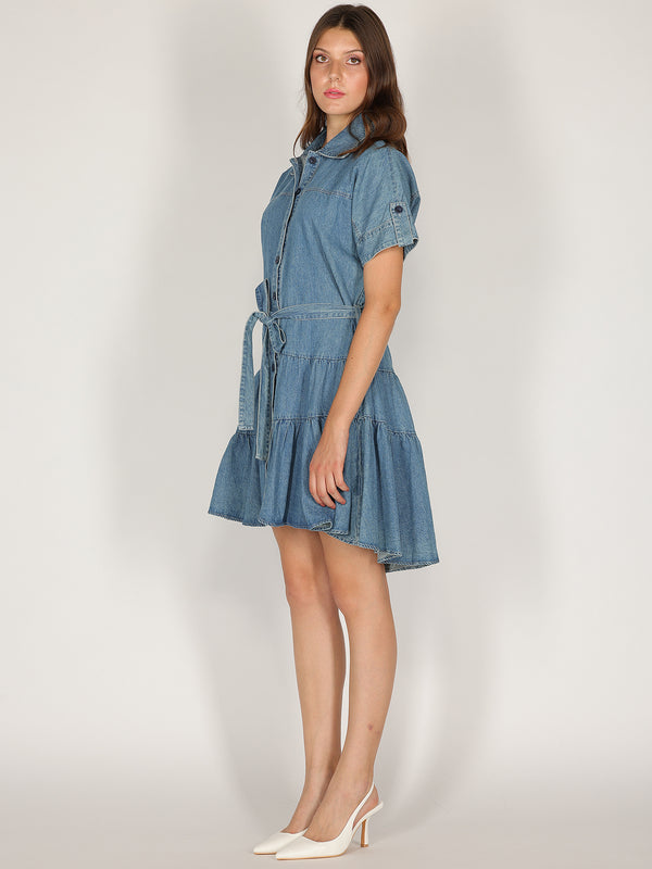 Abito jeans con bottoni