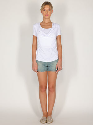 T-shirt con doppio scollo