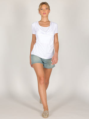 T-shirt con doppio scollo