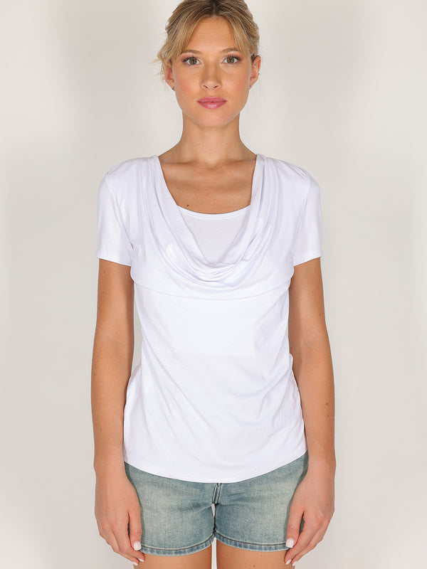 T-shirt con doppio scollo