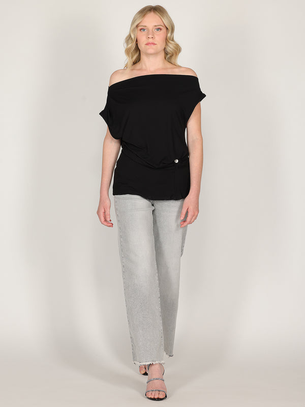 Maglia con bottone laterale