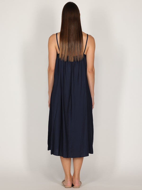 Abito midi con spalline