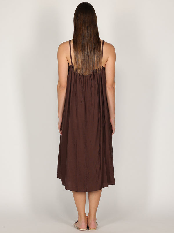 Abito midi con spalline