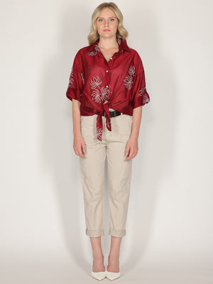 Pantalone cargo Beige