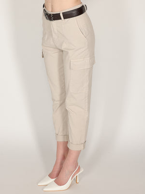 Pantalone cargo Beige