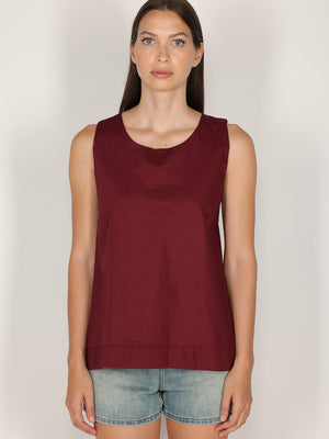 Top in cotone liscio