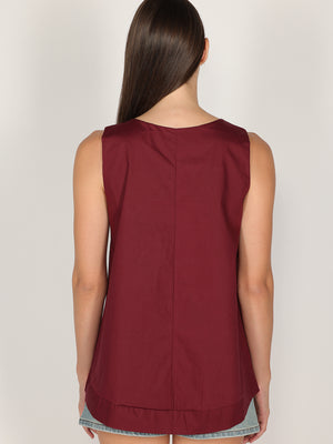 Top in cotone liscio