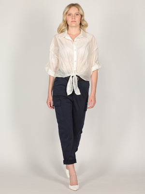 Camicia voile ricamata