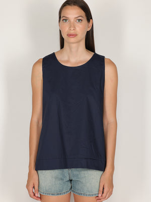 Top in cotone liscio
