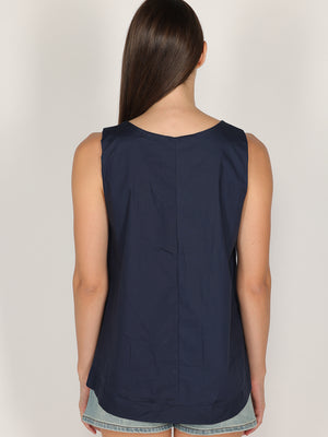 Top in cotone liscio