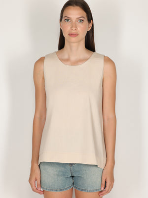 Top in cotone liscio