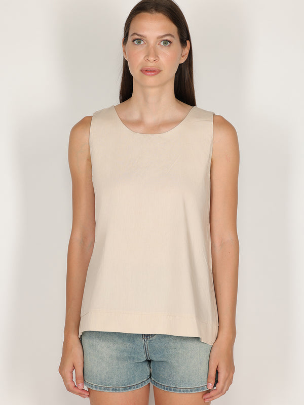 Top in cotone liscio