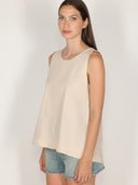Top in cotone liscio