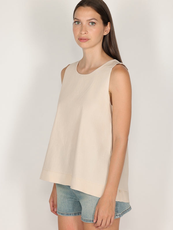 Top in cotone liscio