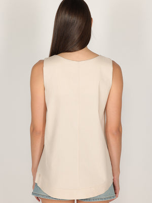 Top in cotone liscio