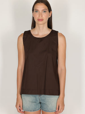 Top in cotone liscio