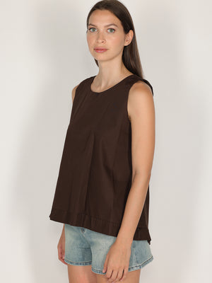 Top in cotone liscio