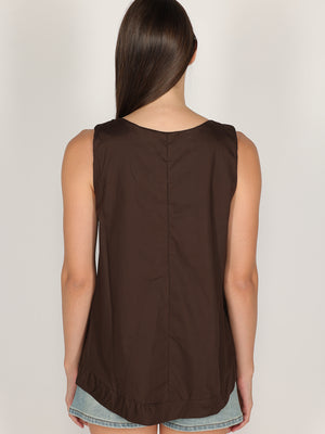 Top in cotone liscio