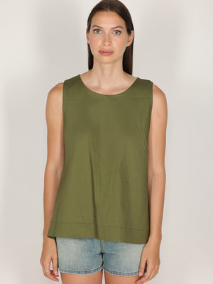 Top in cotone liscio