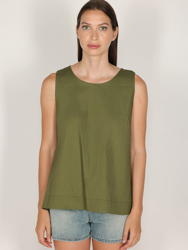 Top in cotone liscio