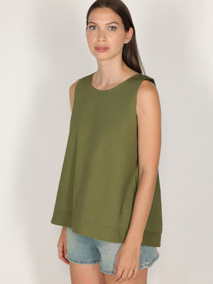 Top in cotone liscio
