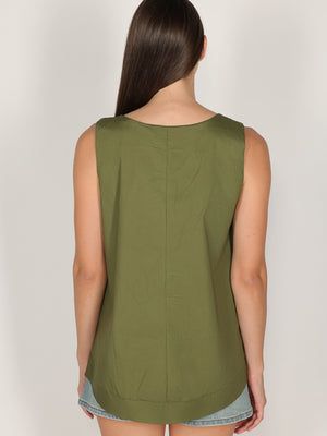 Top in cotone liscio