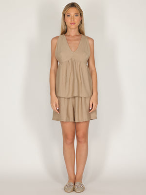 Completo in viscosa top e short
