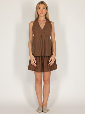 Completo in viscosa top e short