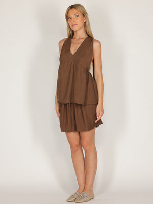 Completo in viscosa top e short