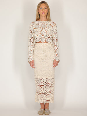 Maglia crochet corta