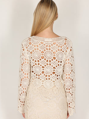 Maglia crochet corta