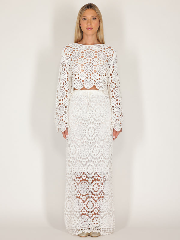 Maglia crochet corta