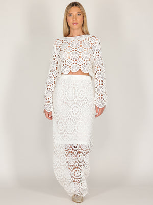 Maglia crochet corta