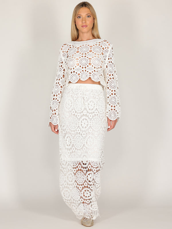 Maglia crochet corta