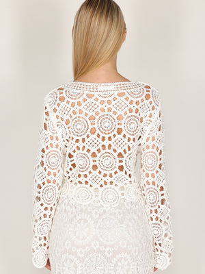 Maglia crochet corta