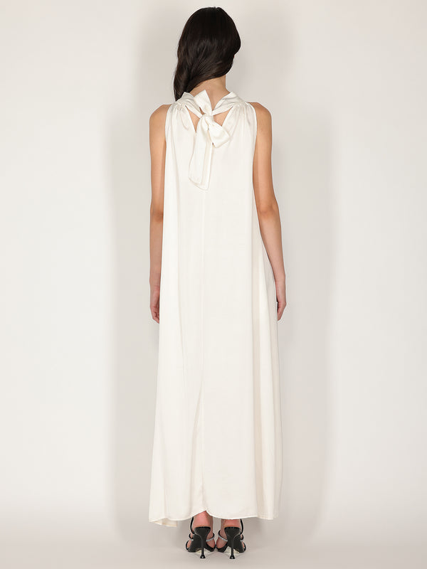 Abito raso lungo scollo halter
