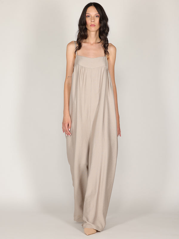Tuta baggy con spalline
