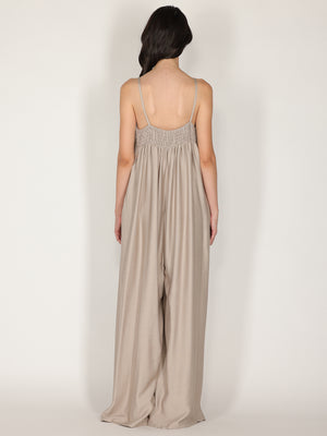 Tuta baggy con spalline