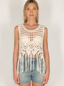 Canotta crochet e frange