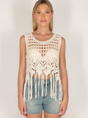 Canotta crochet e frange