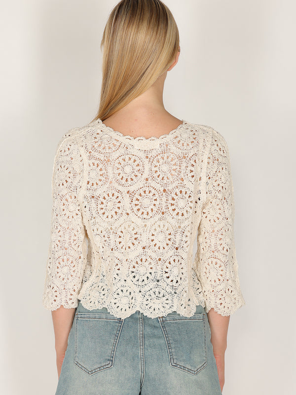Giacchina crochet manica 3/4
