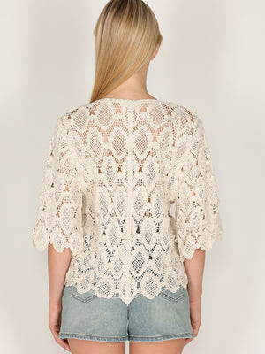 Giacchina crochet con bottoni