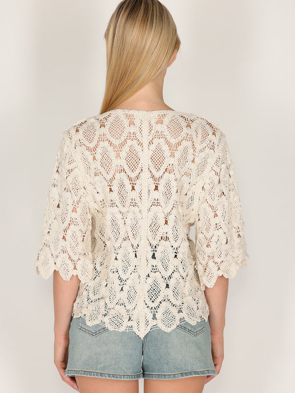 Giacchina crochet con bottoni
