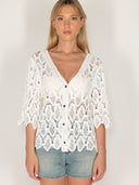 Giacchina crochet con bottoni