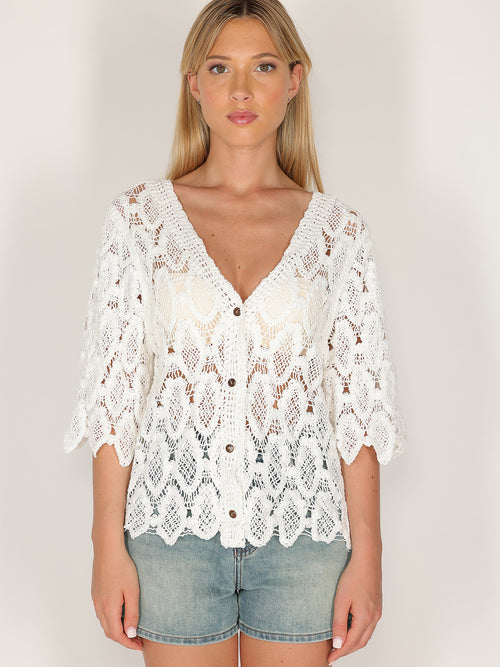 Giacchina crochet con bottoni